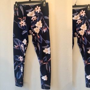 Zella, Blue Hibiscus, running pants/leggings